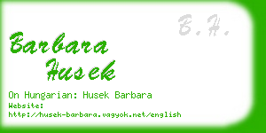 barbara husek business card